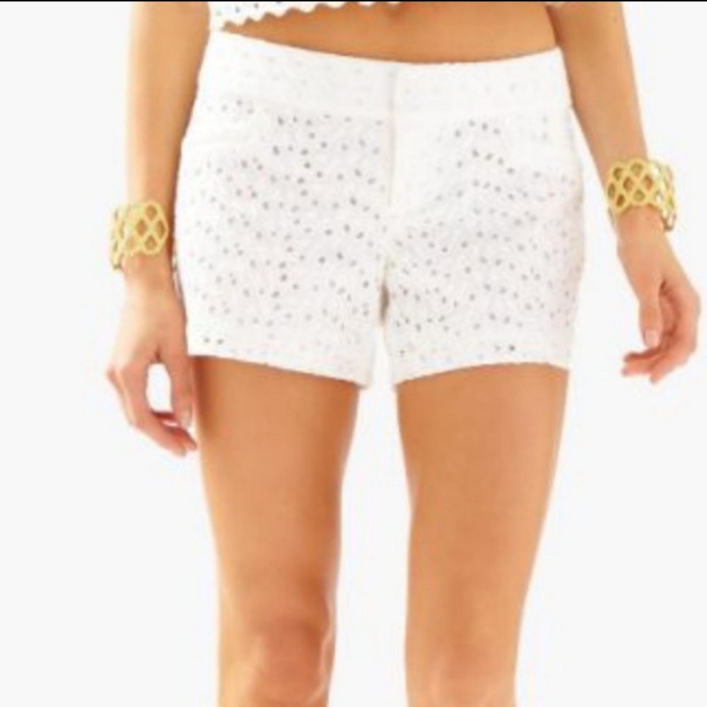 Saint Tropez West White Eyelet Shorts